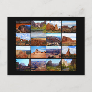Postal Dieciséis íconos del paisaje de Utah