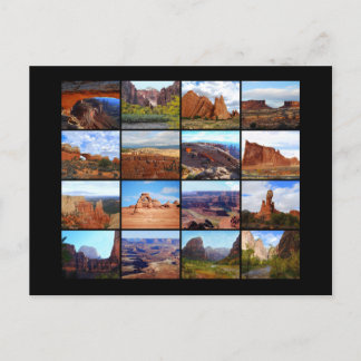 Postal Dieciséis íconos del paisaje de Utah