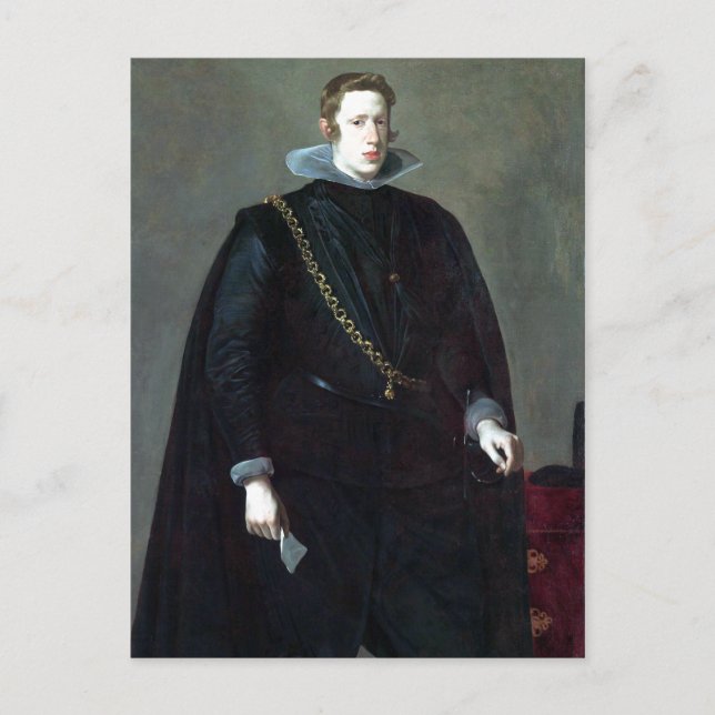 Postal Diego Velázquez Felipe IV, Rey de España (Anverso)