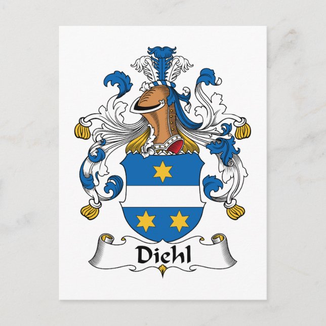 Postal Diehl Family Crest (Anverso)