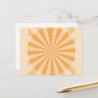 Postal Diente de león, espiral naranja, arte abstracto bo