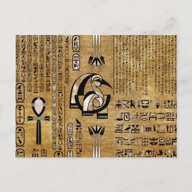 Postal Diente - Djhuty Egytian God- Gold and Pearl (Anverso)