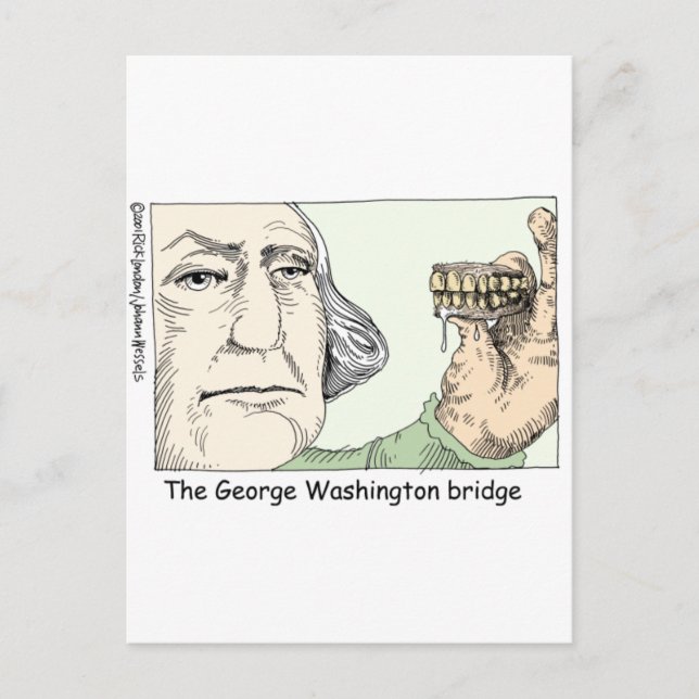 Postal Dientes de George Washington Regalos Divertidos y  (Anverso)