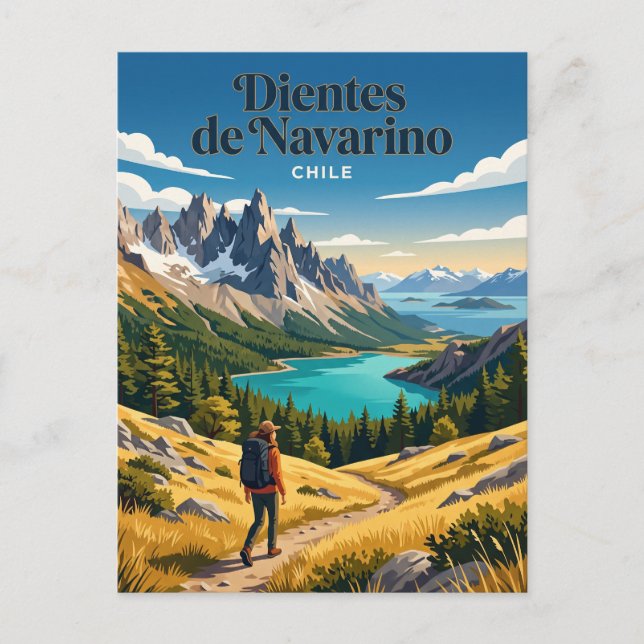 Postal Dientes de Navarino Chile (Anverso)