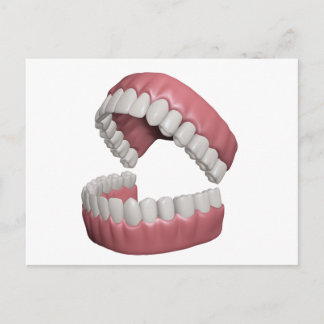 Postal dientes de sonrisa grandes