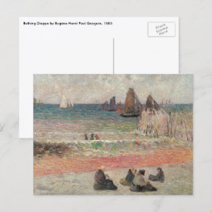 Postal Dieppe de baño de Paul Gauguin, Bella Artes de la