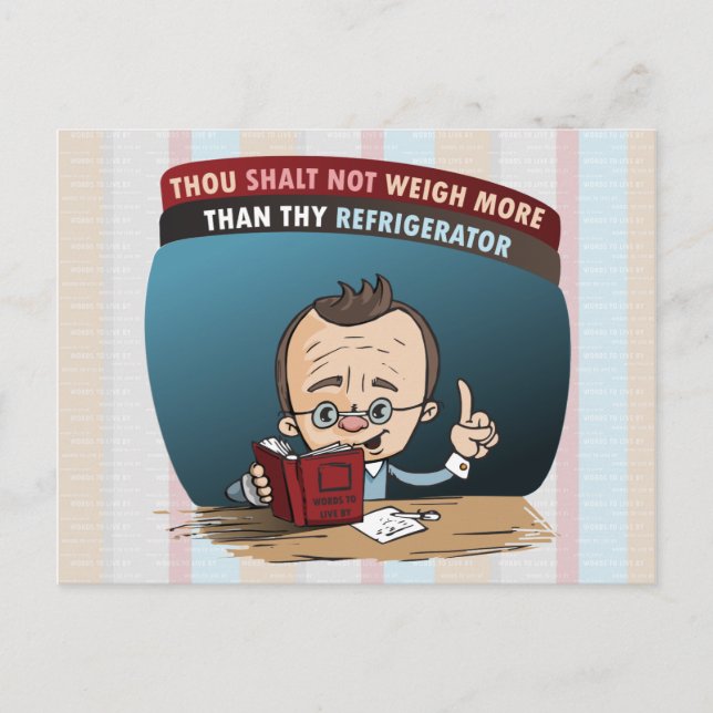 Postal Dieta divertida que pierde peso (Anverso)