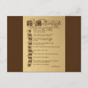 Postal diez mandamientos