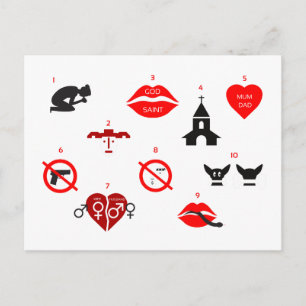 Postal diez mandamientos modernos