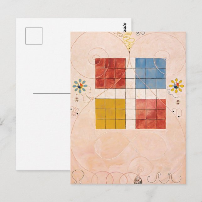 Postal Diez mayores, Nº 10, vejez | Hilma af Klint | (Anverso / Reverso)