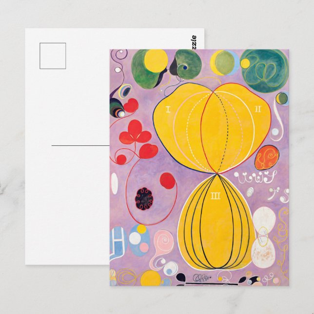 Postal Diez mayores, número 7, adultez | Hilma af Klint | (Anverso / Reverso)