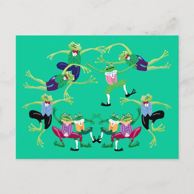 Postal Diez señores saltan (Anverso)