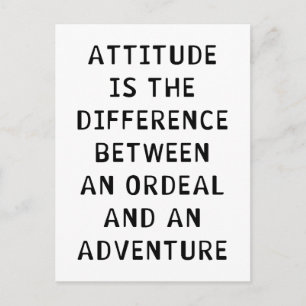 Postal Diferencia de actitud