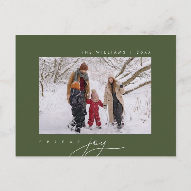 Postal Difunde Alegría, Feliz Navidad, Foto Familiar (Anverso)