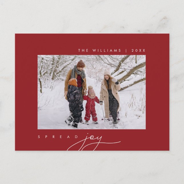 Postal Difunde Alegría, Feliz Navidad, Foto Familiar (Anverso)