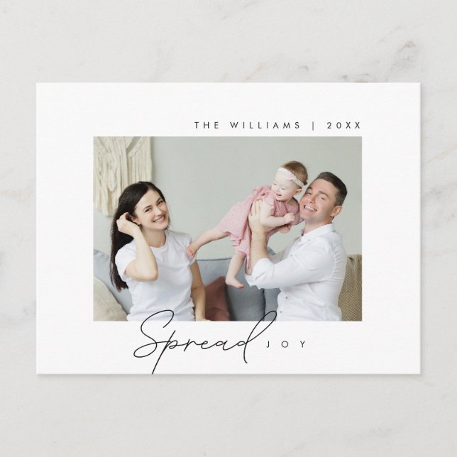 Postal Difundir alegría, Feliz Saludo de Navidad, Foto fa (Anverso)