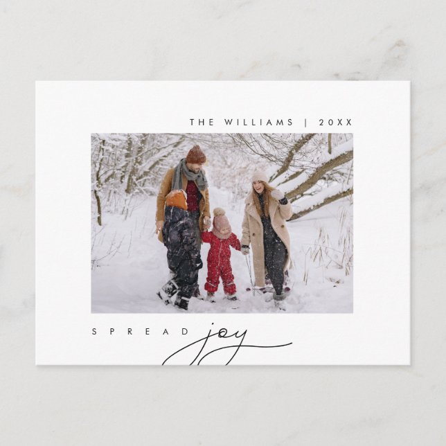 Postal Difundir alegría, Feliz Saludo de Navidad, Foto fa (Anverso)