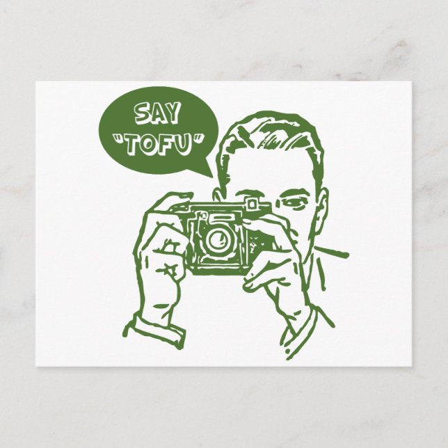 Postal Diga el queso de soja (Anverso)