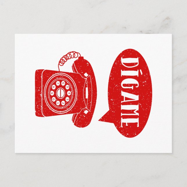 Postal Digame Español Phone Greeting (Anverso)