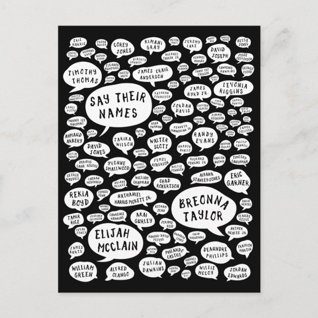 Postal digan sus nombres (Anverso)