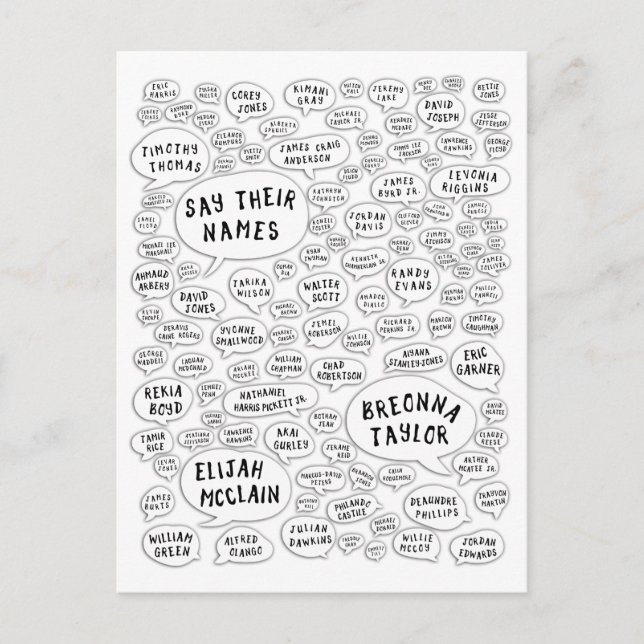 Postal digan sus nombres (Anverso)