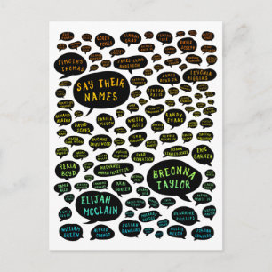 Postal digan sus nombres arcoiris