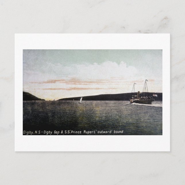 Postal Digby Nova Scotia, Digby Gap - S.S. Prince Rupert (Anverso)