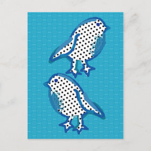 postal digital de 'pájaros azules'