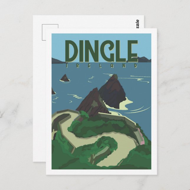 Postal Digle Ireland Famous Travel Place Ilustracion (Anverso / Reverso)