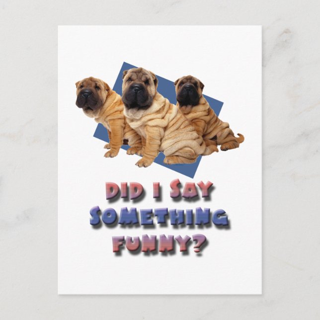 Postal ¿Dije algo gracioso? (Anverso)