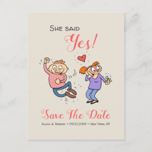 Postal Dijo Que Sí, Informal, Salve La Fecha