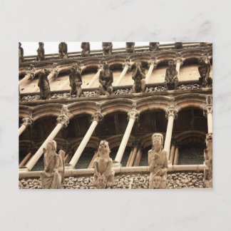 Postal Dijon, fachada de la catedral