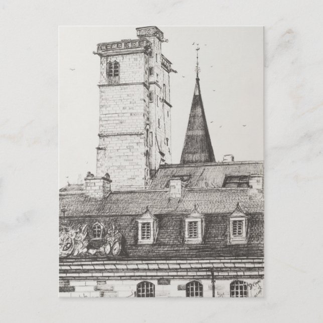 Postal Dijon Rooftops Francia.2008 (Anverso)