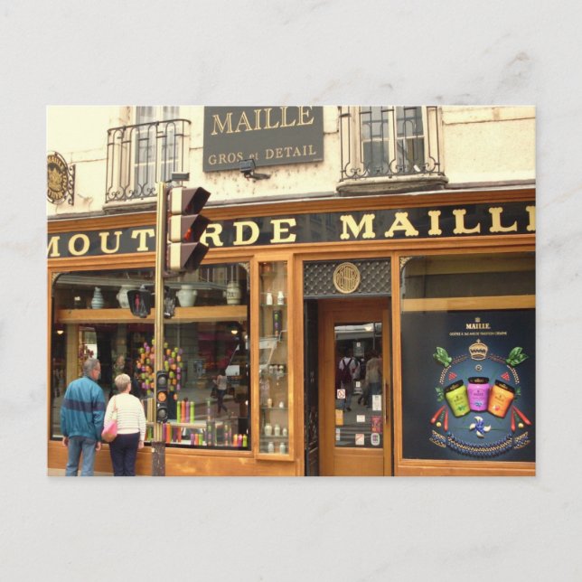 Postal Dijon, tienda de mostaza (Anverso)