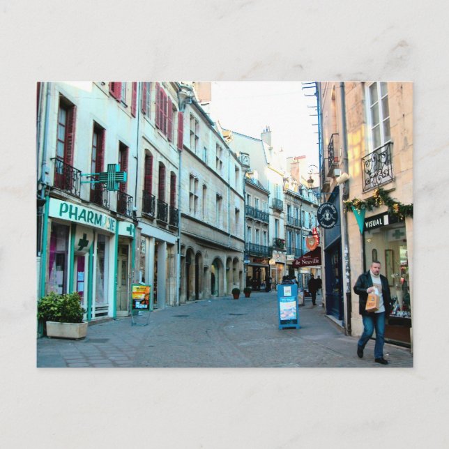 Postal Dijon, zona comercial del casco antiguo (Anverso)