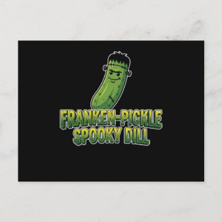 Postal Dill Espeluznante Halloween de Pickle Frankenstein