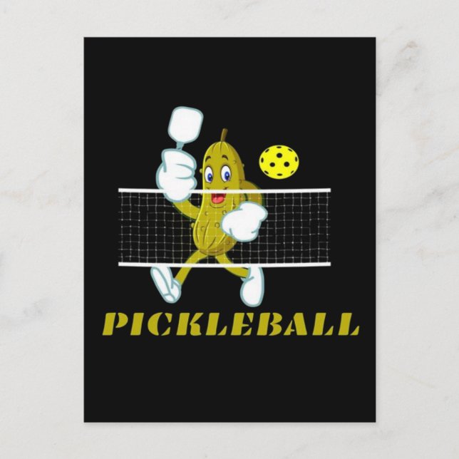 Postal Dill funny jugando pickleball  (Anverso)
