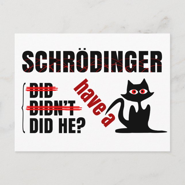 Postal Dillema de Schrodinger (Anverso)