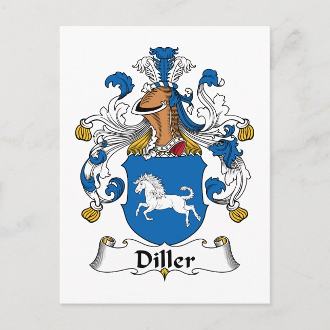 Postal Diller Family Crest (Anverso)