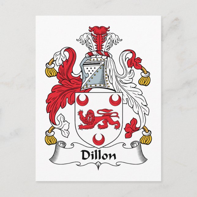 Postal Dillon Family Crest (Anverso)