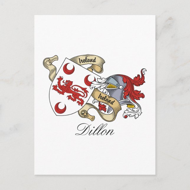 Postal Dillon Family Crest (Anverso)