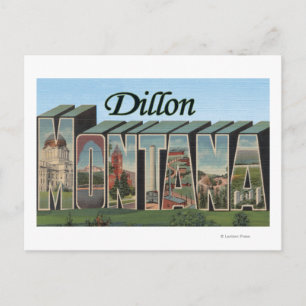 Postal Dillon, Montana - Escenas de letras grandes
