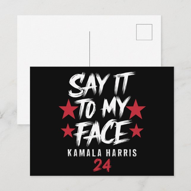 Postal Dilo A Mi Cara Kamala Harris (Anverso / Reverso)