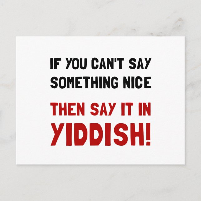 Postal Dilo En Yiddish (Anverso)