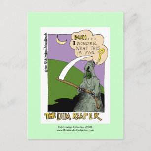 Postal Dim Reaper Halloween Funny Personalizado Post Card