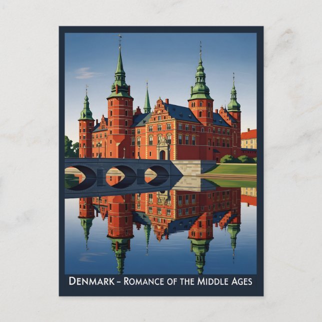 Postal Dinamarca – Castillo de Frederiksborg (Anverso)