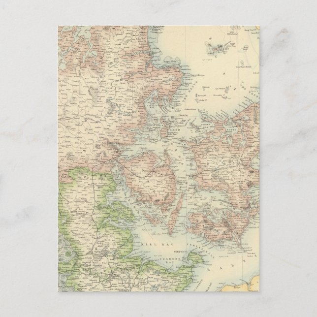 Postal Dinamarca con Schleswig y Holstein (Anverso)