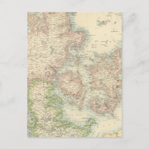 Postal Dinamarca con Schleswig y Holstein