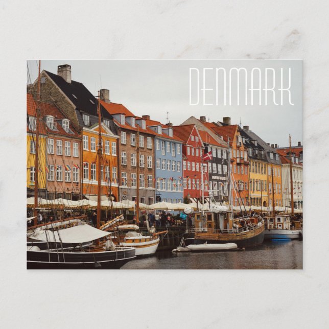 Postal Dinamarca, Nyhavn street Postcard (Anverso)
