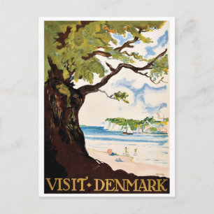 Postal Dinamarca, Roble en la Playa